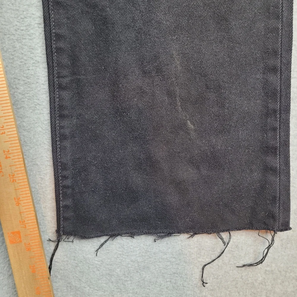 Levi's 517 Bootcut Jeans Mens 40x29 Black Raw Hem Denim‎ Pants